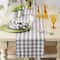 Gray and White Checkers Table Runner 14" x 108"